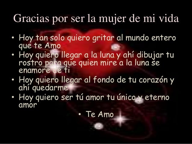 quiero conocer a la mujer de mi vida